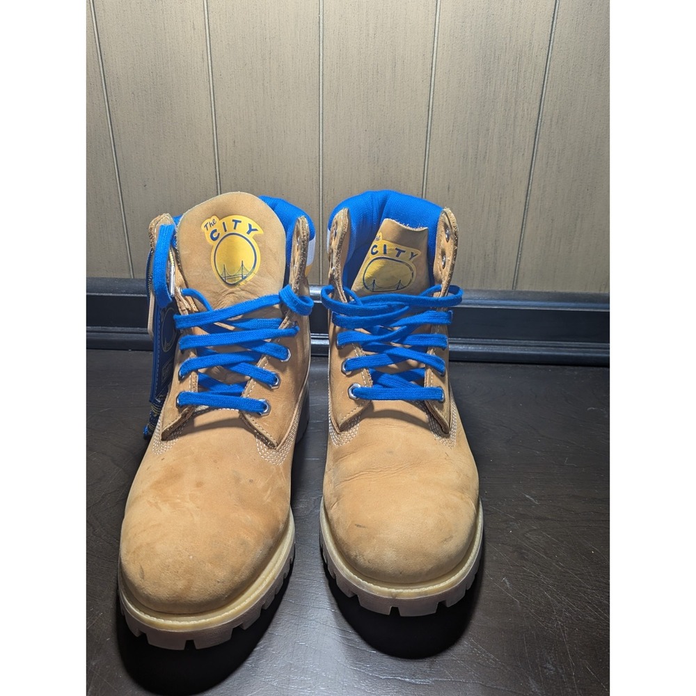 S1 Golden State Warriors Timberland Boots NBA Mitchell and Ness Men's Size 11.5